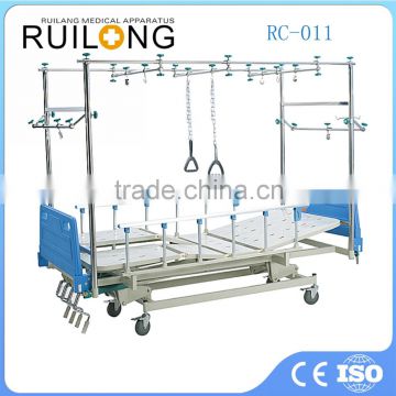 Safe and reliable operation manual hospital orthopedic bed with 4 crank