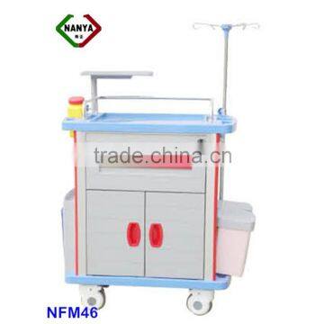 NFM46 hospital treatment cart trolley,clinic emergency cart