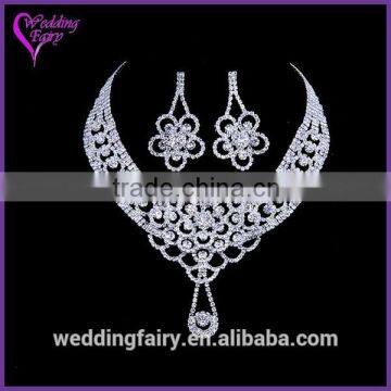 High Quality Latest Style Crystal 925 sterling silver jewelry set