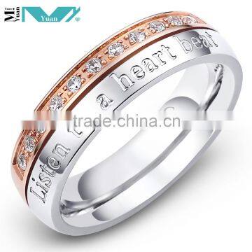 Mens Womens Couple Ring Stainless Steel Ring