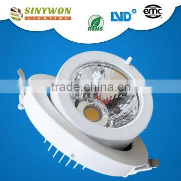 2016 quality recessed ip44 12w led downlight 360 degree angle adjustable with CE