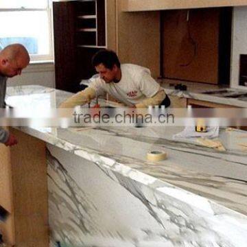 Factory free installation of the marble kitchen countertop