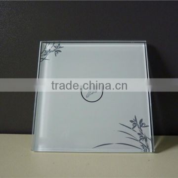 Light silk screen glass touch switch panel