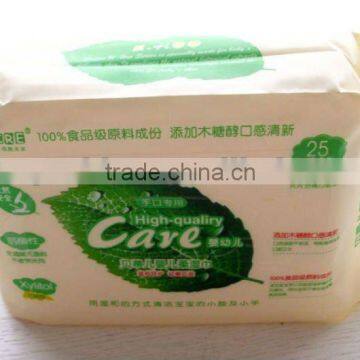 Organic baby wipes for clean tooth