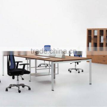 NDMJ202 modern modular office workstation /staff table with triangle steel legs professional office furniture factory