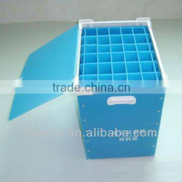 Durable corrugated plastic container/plastic shipping container