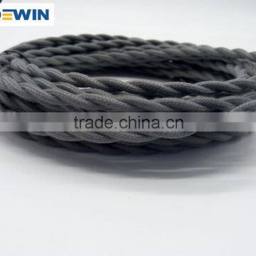 White Cotton Electrical Cable Pendant Braided Wire photo-2