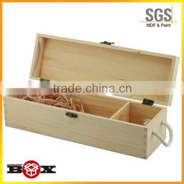 1 Bottle Hinged Oak Wooden Box photo-3