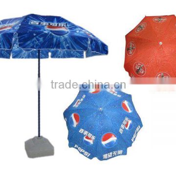 210D oxford large outdoor promotional beach umbrella with customized logo