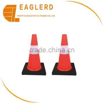 45cm height PVC Traffic road cone black base