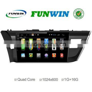 Funwin Android 4.4.2 car stereo quad core for Toyota Corolla car stereo radio gps