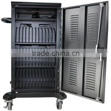 steel mobile network cabinet for tablet storage and charging cart