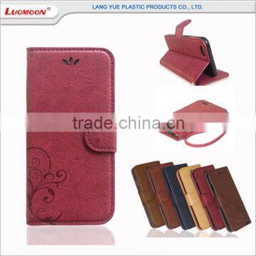 Vintage Style Crazy Horse Pattern Folder Magnet Bulk 6 Inch Mobile Cell Phone Leather Flip Case For lg Optimus g pro e988 g4