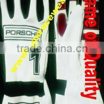 Black,White And Red Karting Racing Gloves