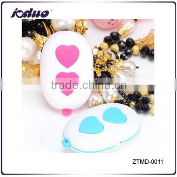 2015 Cute Heart Bluetooth Shutter For Selfie Stick Monopod