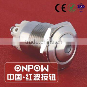 30 Years Industry Leader ONPOW Metal Push Button Switch GQ16B-10D/L/S Dia. 16mm dot illuminated CE ROHS