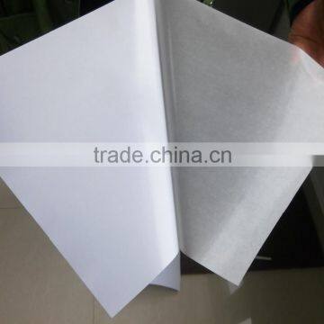 70g wood free paper/62g white glassine liner self adhesive paper