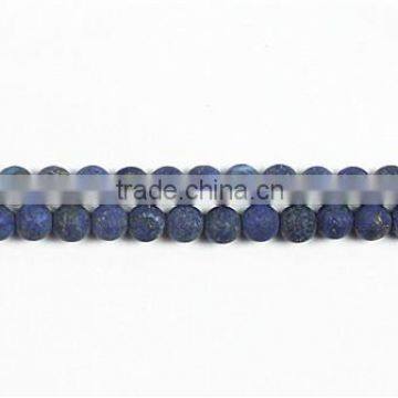 Lapis Lazuli Frosted Plain Round