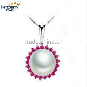 Pearl Jewelry,Genuine Pearl Pendant,Natural Freshwater Pearl Pendant Necklace Sterling Silver Jewelry