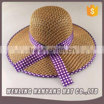 Womens Fashion Summer Straw hat Sun hat Folding Travel Beach Cap With Lovely Bow