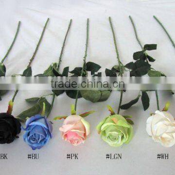 artificial single rose-half open YL136