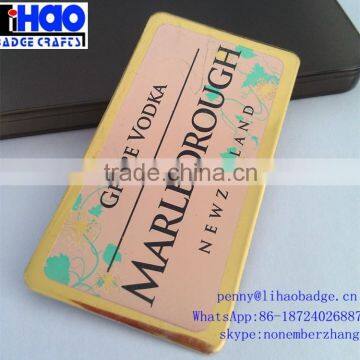 etching wine box bottle brand labels,aluminum bottle labels