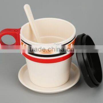 Rainbow Stacking Plastic Coffee Mugs Set Rainbow Assortment Color Coffee Cup Set of 4 photo-3