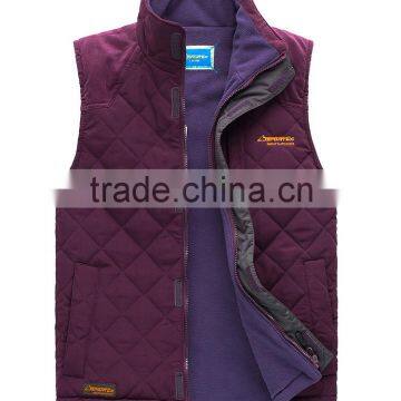 Man's outdoor hunting hiking fashion sleeveless sportswear softshell quilted waistcoat