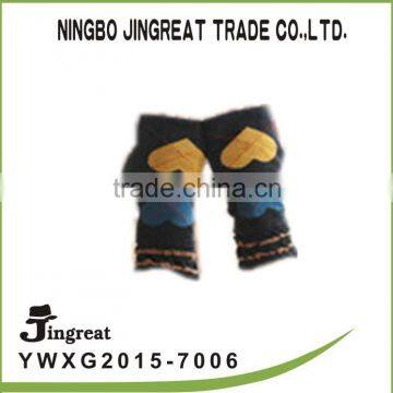 new style black have yellow and blue love fingerless gloves