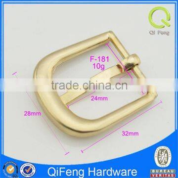 F-181 Plain Nice Quality Metal Pin Buckle Metal Buckles Supplier Shiny Gold