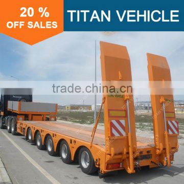 Titan heavy hydraulic four axle 120ton lowboy trailer for sale