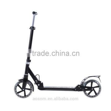 HOMCOM Black 2 Wheels T-Bar Stunt Push Mini Scooter photo-3