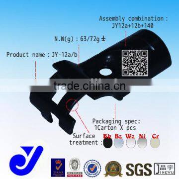 Black electrophoresis T-shaped stamping SPCC metal clamp