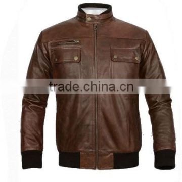 New Brown Leather Jacket for Men