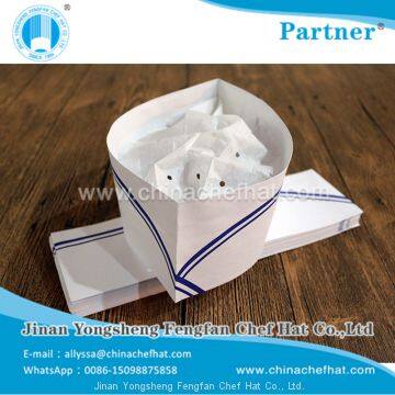 8.5cm Height Paper Forage Hat (double Blue Strip) photo-5