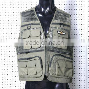 2016 Factory direct sale latest product nylon ventilate pure color fishing vest