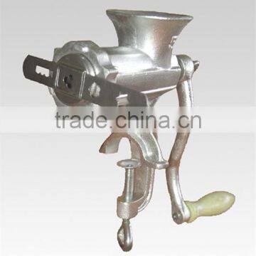 manual cast iron electro-plated tin meat mincer No.8 plastic funnels