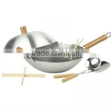 Kitchen Sanded Outside Frying Pan Cast Aluminum Cookware Set