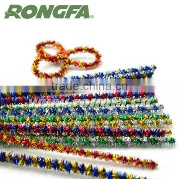 Children's Educational Toys 6mm*12" Metallic Two Color Chenille Stem Diy Toys photo-3