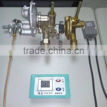 thermostat valve piezo electric spark igniter for forced exhausted water heater boiler pressure differential control valve