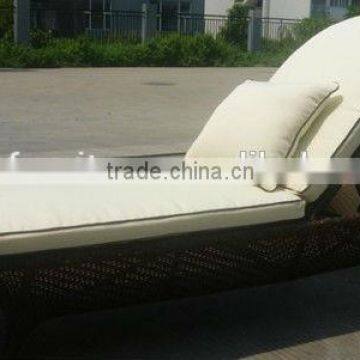 Rattan Sun Bed Aluminium Chaise Lounge Garden Furniture photo-3