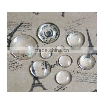 Loose Cabochons!!! Round Flatback Transparent Clear Glass Cabochons Beads