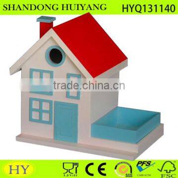 Garden Feeder Decorated Pets Wooden Bird House