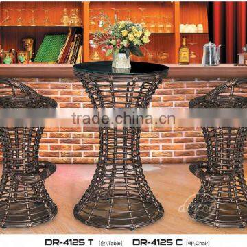 outdoor wicker furniture/hotel furniture bar table and stool