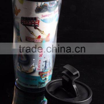 12oz Double Wall Coffee Plastic Travel Mug With Leak Proof Lid photo-6