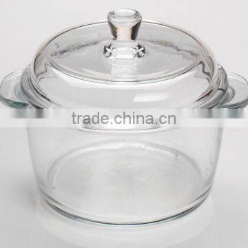 High quality borosilicate clear pyrex glass cooking pot