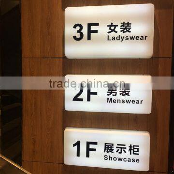 Acrylic Factory custom wall acrylic box led light for cloth shop