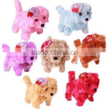 Wholesale Plush Electric Walking Dog Toy for Kids Barking Walking Backwards With Flash Eyes photo-2