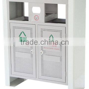 outdoor recycling wooden plastic street dustbin