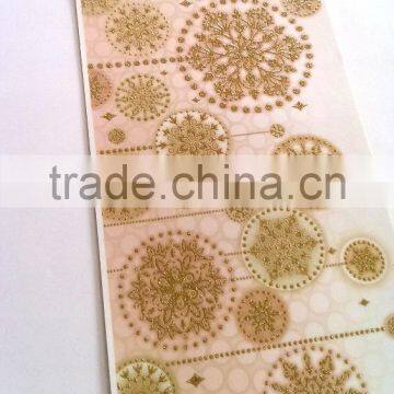 Window Decoration Vinyl Sticker, Gold Color Way Decoration Window Sticker Home Decoration photo-3